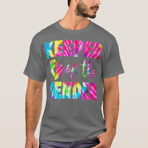 Keeper of the Gender Tie Dye Cute Gender Reveal Pa T-Shirt