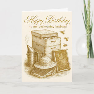 Keeper of the Hive Husband Birthday Card