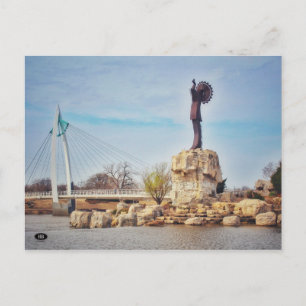 Keeper of the Plains West View Postcard