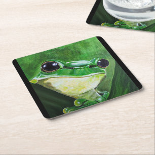 Keeper of the Water Painting by Alfred Fox Square Paper Coaster