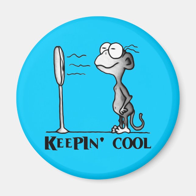 Keepin' Cool Monkey Magnet (Front)
