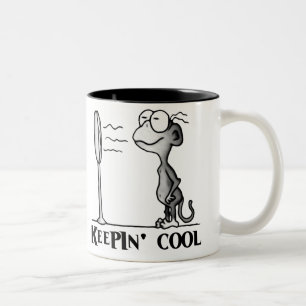 Keepin' Cool Monkey Two-Tone Coffee Mug