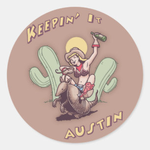 Keepin' It Austin Classic Round Sticker