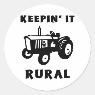 Keepin' It Rural Classic Round Sticker