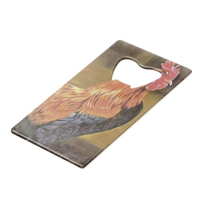 Keeping Chickens Farmyard Rooster Art  (Back Angled)