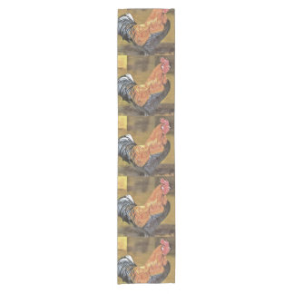 Keeping Chickens Farmyard Rooster Art Short Table Runner