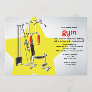 Keeping Fit Gym Invitation