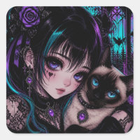 Keeping in Touch | Anime Girl & Cat