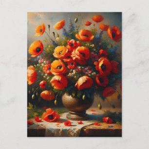 Keeping in Touch   Red Poppies Postcard