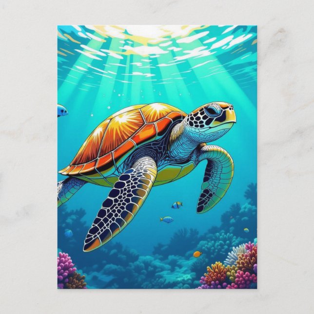 Keeping in Touch  | Sea Turtle Postcard (Front)