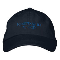 Keeping in Touch Text Printed Elegant-Hat 