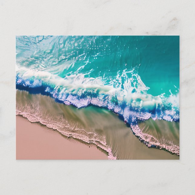 Keeping in Touch | Turquoise Waves Postcard (Front)