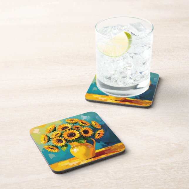 Keeping in Touch | Yellow Sunflowers Coaster (Right Side)