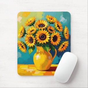Keeping in Touch Yellow Sunflowers Mouse Mat