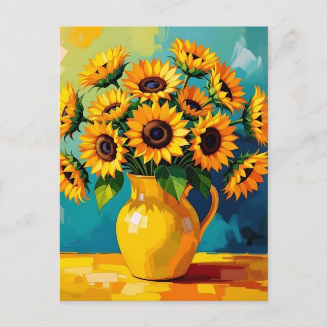 Keeping in Touch | Yellow Sunflowers Postcard (Front)