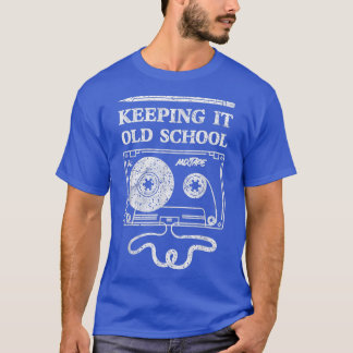 Keeping it Old School - Cassette Tape Retro 80s 90 T-Shirt