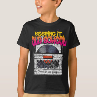 Keeping It Old School - Vinyl Record Crate 80s 90s T-Shirt