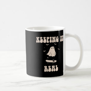 Keeping It Real Ghost Skateboard For Halloween Ska Coffee Mug