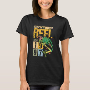 Keeping It Reel Since 1997 Vintage Fishing Fish Fi T-Shirt