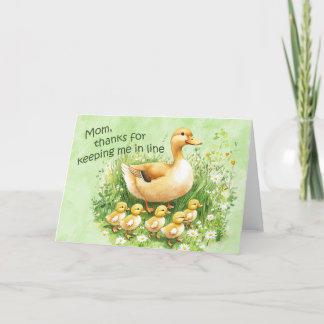 Keeping me in line. card