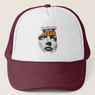 Keeping my eyes on JESUS - Christian Trucker Hat