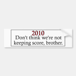 Keeping Score _ 2 Bumper Sticker