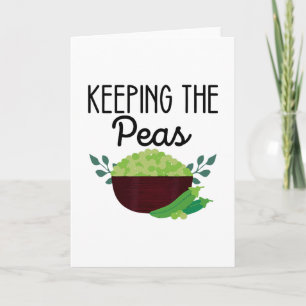 Keeping The Peas Funny Group Thanksgiving Matching Card