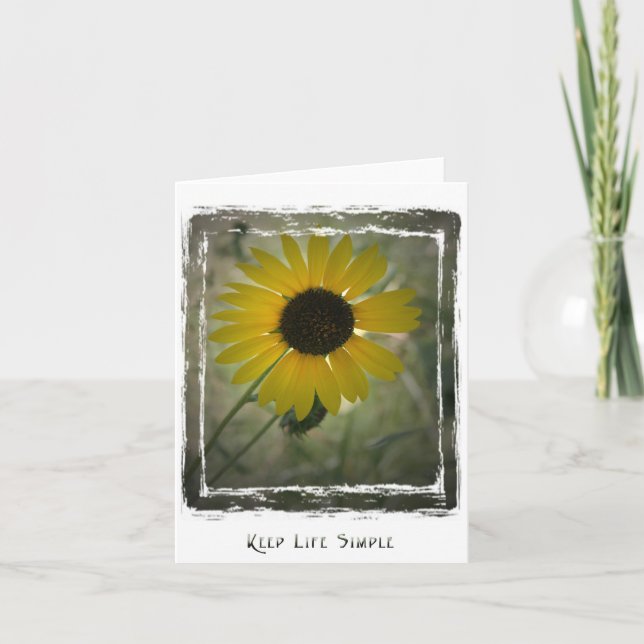 KeepLifeSimple Sunflower Card (Front)