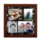 Keepsake 4 Photo Collage Black Marble Print
