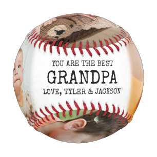 Keepsake 4 Photo Collage for Grandpa Baseball