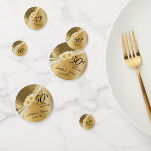 Keepsake 50th 💞 Gold Wedding Anniversary Confetti