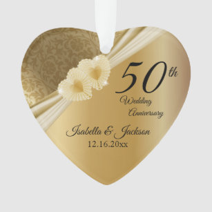 50th wedding anniversary christmas tree ornament