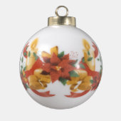 Keepsake Baby Photo Ceramic Ball Christmas Ornament (Back)