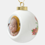 Keepsake Baby Photo Ceramic Ball Christmas Ornament (Right)