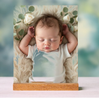  Keepsake Baby's Photo Personalise Acrylic Sign