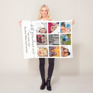 Keepsake Best Grandma Ever 9 Photos Fleece Blanket