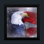 Keepsake Box Large/American Bald Eagle<br><div class="desc">Keepsake Box Large/American Bald Eagle Size Large 7.125" Square w/6" Tile Display your favourite images on a vibrant tile inlaid into the lid of this beautiful jewellery box. Made of lacquered wood, the jewellery box comes in Golden Oak, Ebony Black, Emerald Green, and Red Mahogany. Soft felt protects your jewellery...</div>