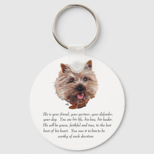 Keepsake Cairn Terrier - Male Key Ring