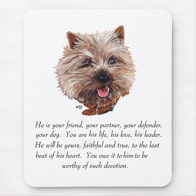 Keepsake Cairn Terrier - Male Mouse Mat (Front)