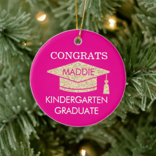 Keepsake! Congrats Kindergarten Grad Ceramic Tree Decoration
