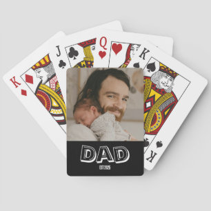 Keepsake Dad Est Photo Gift Father Playing Cards