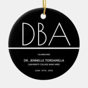 Keepsake DBA degree Graduation Ceramic Tree Decoration