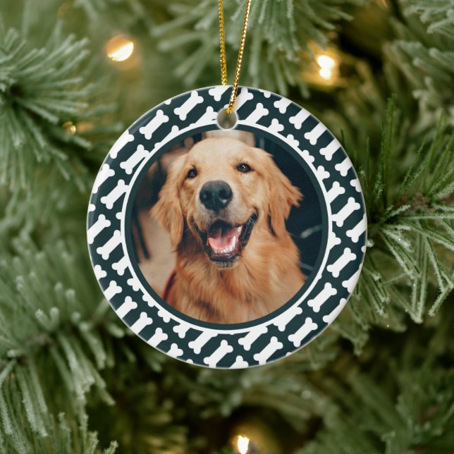 Keepsake Dog Photo Christmas Tree Ornament (Tree)