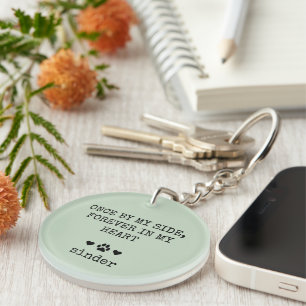 Keepsake Dog Sympathy Saying Pet Photo Key Ring