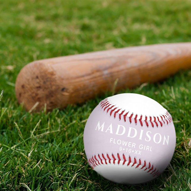 Keepsake Dusty Pink Flower Girl Personalised Softball (Keepsake Dusty Pink Flower Girl Personalized Softball)
