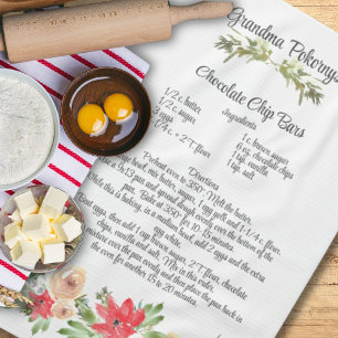 Keepsake Family Recipe Personalised Gift Tea Towel