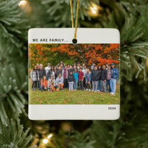 Keepsake Family Reunion Photo Ceramic Ornament