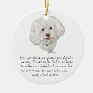 Keepsake, Female Dog Ceramic Tree Decoration