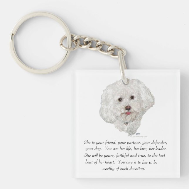 Keepsake, Female Dog Key Ring (Front)
