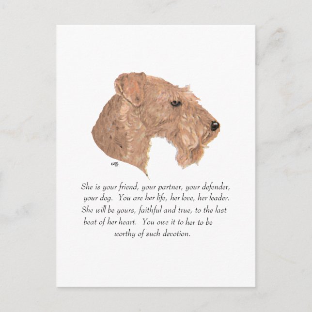 Keepsake, Female Dog Postcard (Front)